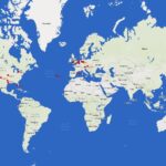 A map of Sky360 stations currently looking out for UFOs around the world.