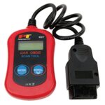 OBD II scanner displaying diagnostic codes on its screen