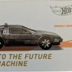 Scanning a Hot Wheels id Back to the Future Time Machine car to unlock digital features.