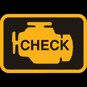 Check Engine Light illuminated on a car dashboard - car advice scan tool