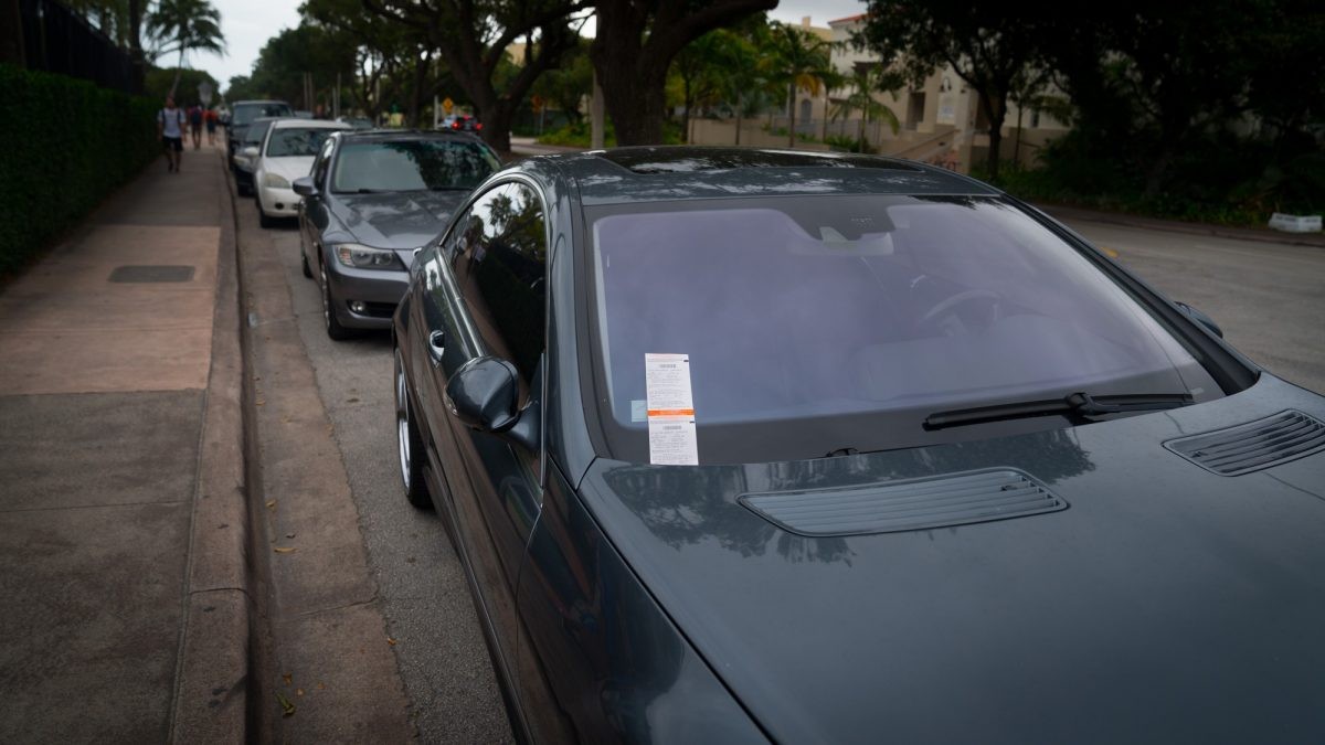 Car scanning license plates in University of Miami parking lot