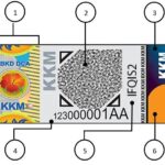 FarmaTag hologram features for authenticity verification, including hologram image, QR code, color change, serial number, PIN number, and fluorescent orange color, as detailed by Malaysian Ministry of Health.