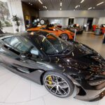 McLaren sports car models showcased in a Mexico City showroom, captured with Matterport scan