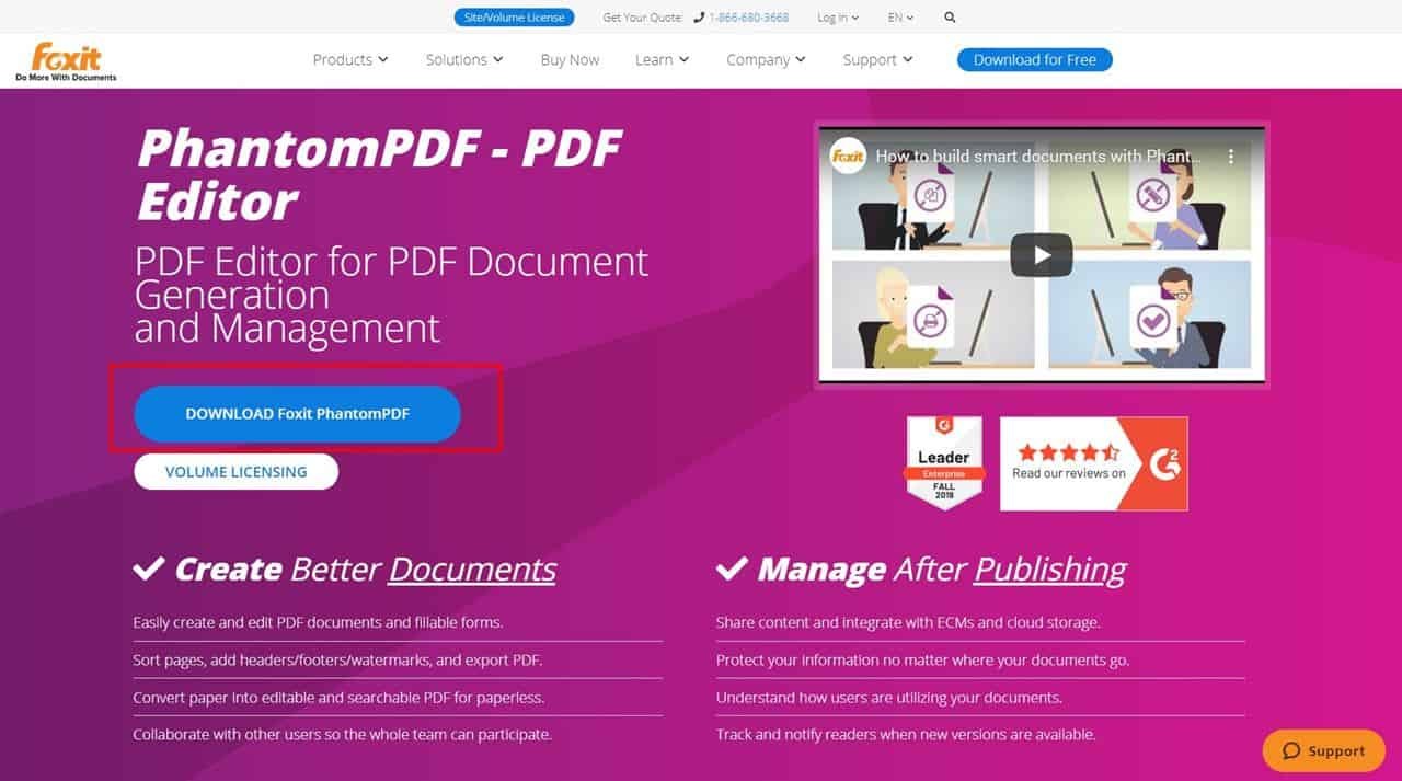 Download Foxit PhantomPDF