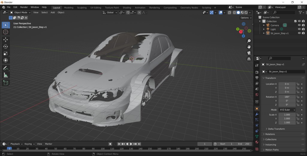 Widebody kit design in CAD software