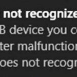 usb device not recognized