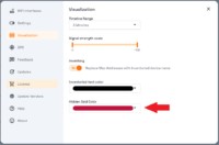 Display hidden SSID network name