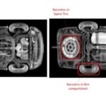 Viken Detection's under-vehicle inspection system in action.